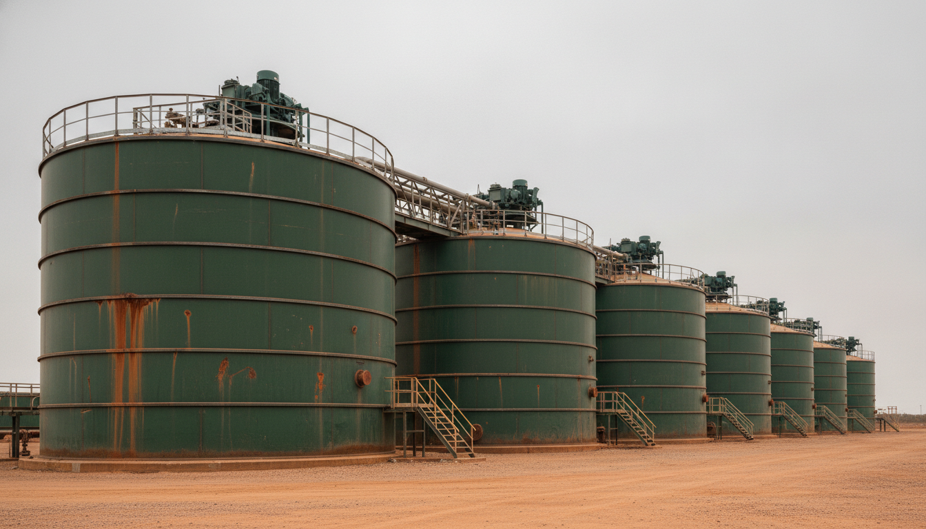 Gold plant carbon-in-leach tank train